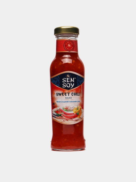 Соус чили Sen Soy сладкий стеклянная бутылка, 320 мл - 