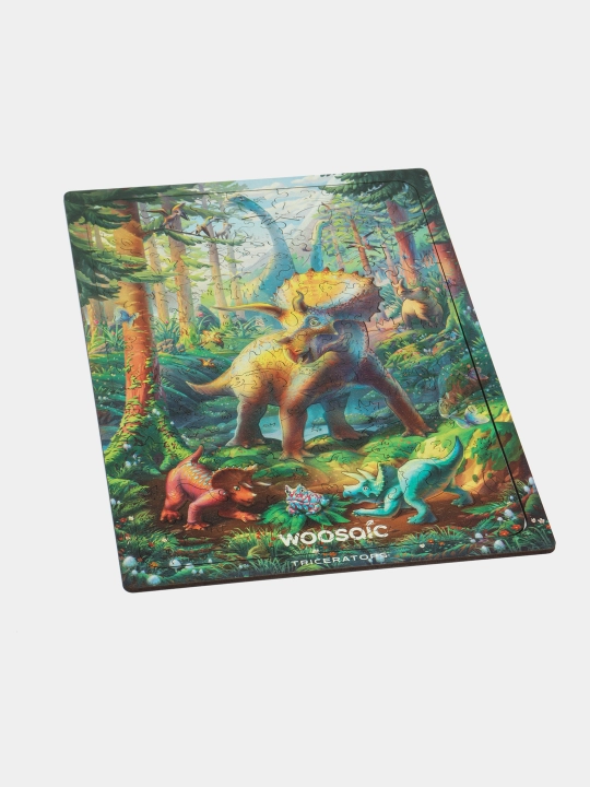 Деревянные пазлы Тираннозавр 3D Unidragon, фигурка линейка, декор интерьера