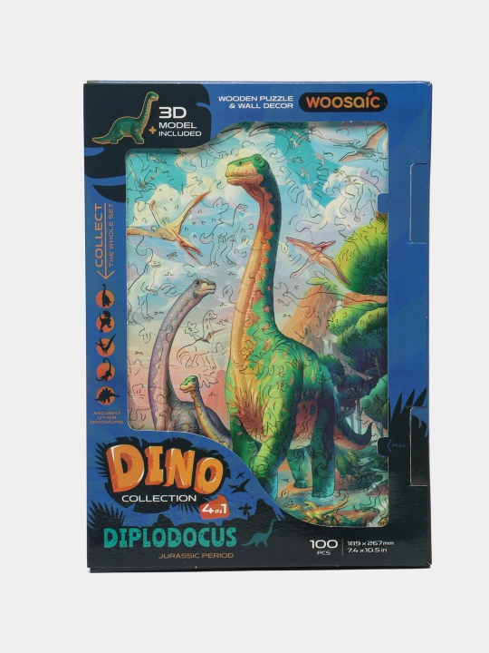 Jumboq 3D rasm, o'lchagich, ichki bezak uchun Diplodocus Unidragon - 