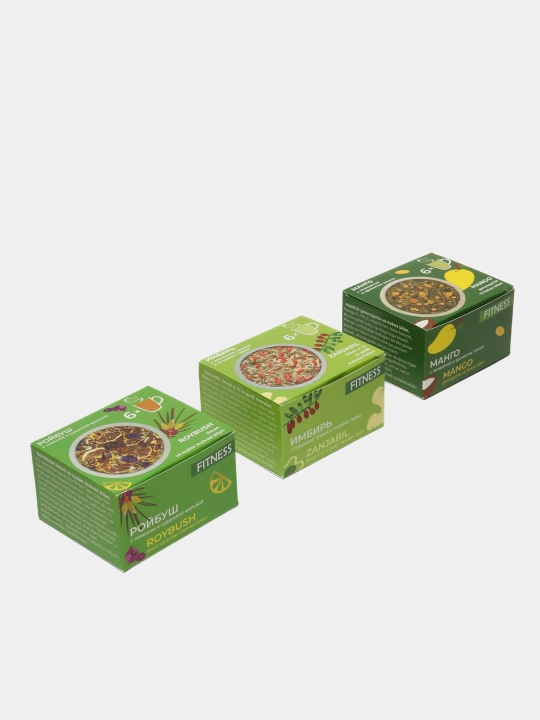 Choy aralashmalari to'plami Fitness Fruteabar, 6 ta paketdan 3 quti