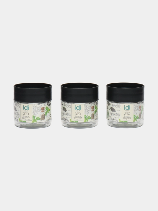 Комплект емкостей для сыпучих продуктов IDIland Asti  221102930/02, 0.5 л, 3 шт - 