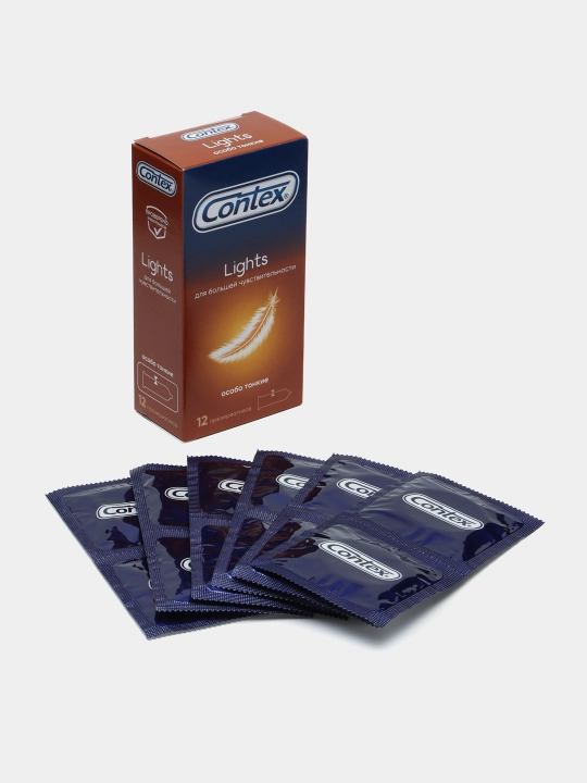 Prezervativlar Contex Lights, juda yupqa, 12 dona