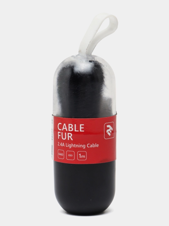Кабель 2E USB-A - Lightning Fur, 1м, Black 2E-CCLAC-Black