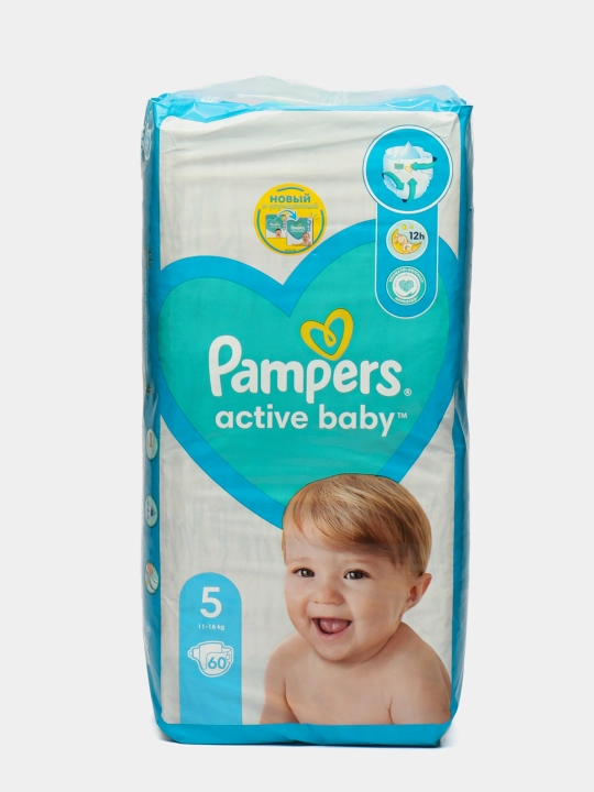 Подгузники для детей Pampers Active Baby 5 размер, 11-16 кг, 60 шт