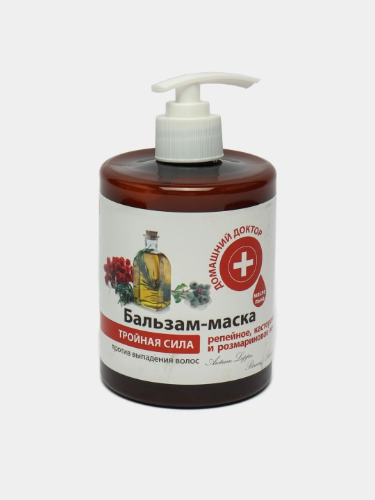 Soch to‘kilishiga qarshi balzam-niqob, Uchlik kuchi, Uy tabibi, 500 ml