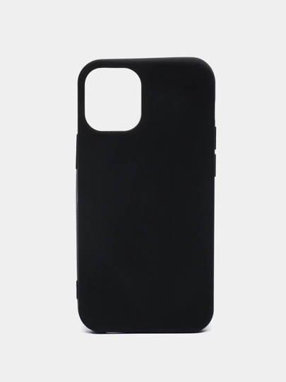 Silikon qora matli g'ilof iPhone 12, 13, 14, Mini Pro Max Plus uchun - 