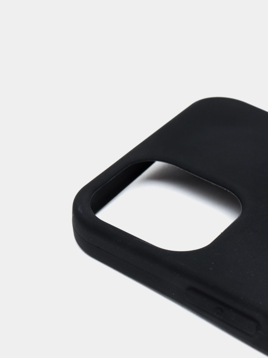 Silikon qora matli g'ilof iPhone 12, 13, 14, Mini Pro Max Plus uchun