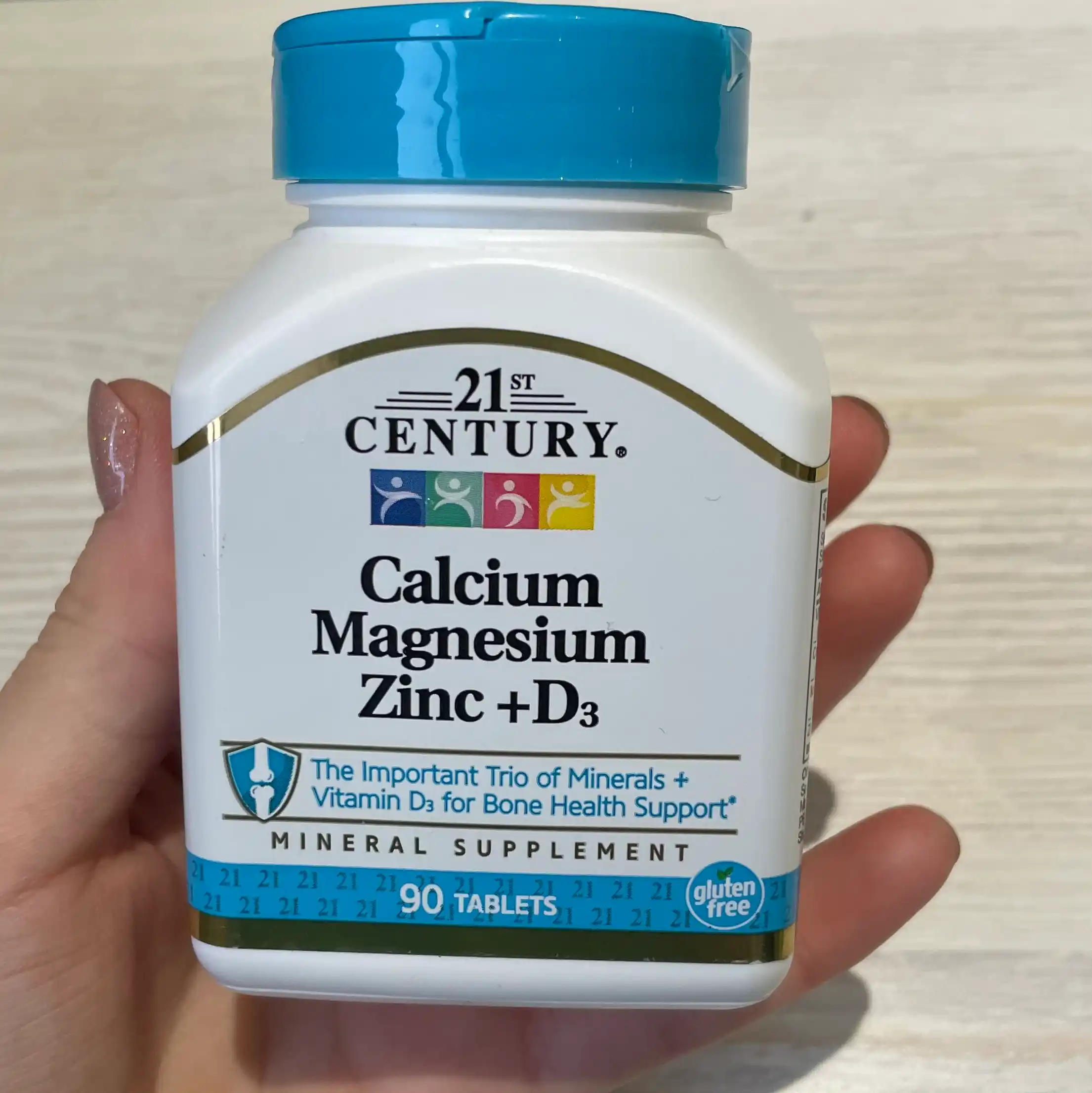 Kalsiy, Magniy, Sink va vitamin D3, 21st Century, 90 ta tabletka