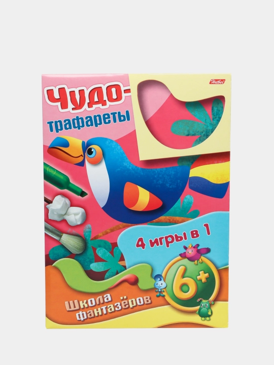 Игра-Конструктор Hatber 10ИК407543 Чудо трафареты Птичка, А4ф, 10 листов