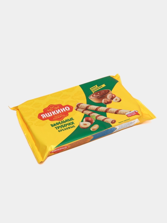 Vafli trubochkalar Yashkino yong'oq, 190 g