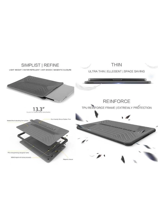 MacBook Air 13.6 Wiwu Voyage Sleeve yoki har qanday noutbuk uchun chidamli silikon g'ilof