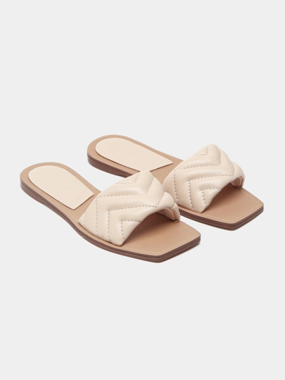 Тапочки женские Zara, Stradivarius, Bershka — ZARAOFF-STR9260-КРЕМОВ-36