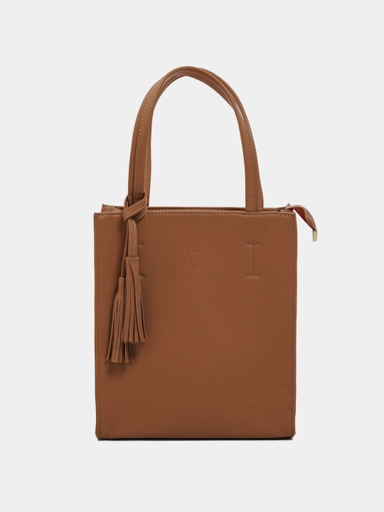 Sumka ayollar uchun tote eko teridan uzun tutqichli va kistali 28×32×13 sm