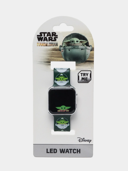 Детские наручные часы SW Mandalorian silicone strap LED w MNL4034