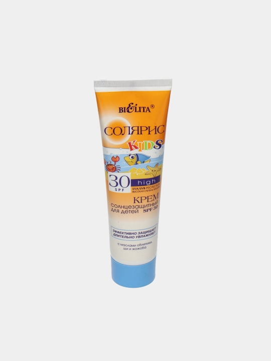 Bolalar uchun quyoshdan himoyalovchi kremi Bielita Solaris, SPF 30, 100 ml