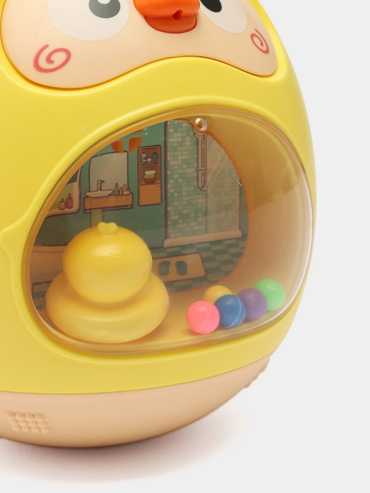 Игрушка для ванной, уточка неваляшка, брызгалка, для малышей