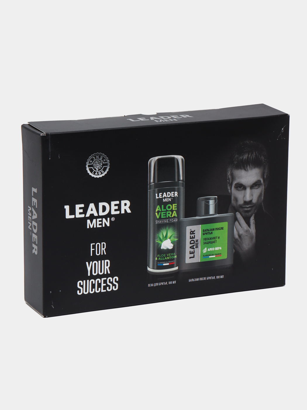Подарочный набор бальзам и пена для бритья Leader Men, алоэ вера купить ...
