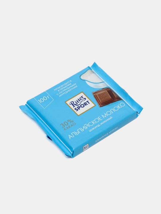 Shokolad sutli Ritter Sport, Alp tog'lari suti, 100 g