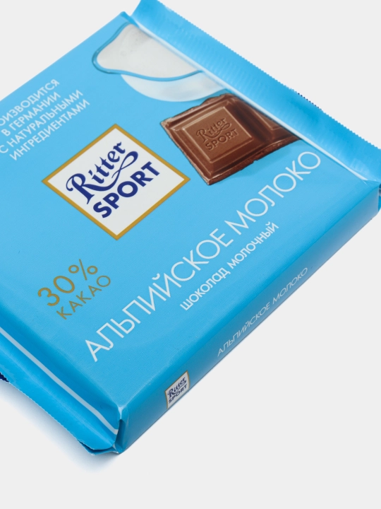 Shokolad sutli Ritter Sport, Alp tog'lari suti, 100 g