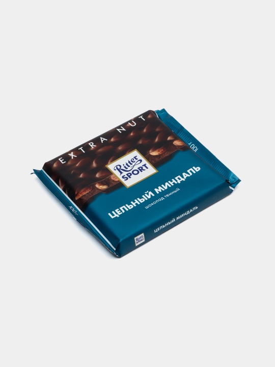 Ritter Sport qora shokolad, butun bodom bilan, 100 g