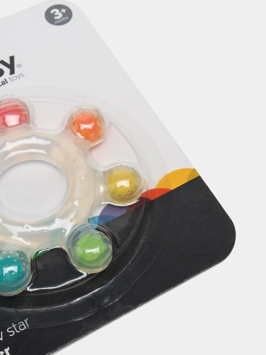Tish chiqargich bolalar uchun Sassy Rainbow Star Silicone 80425SA