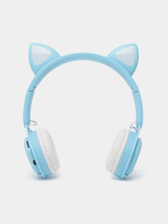 Беспроводные детские наушники Cat Ear Bluetooth, с кошачьими светящимися ушками - 