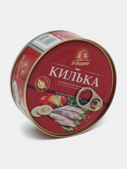 Килька балтийская За Родину в томатном соусе, 240 гр