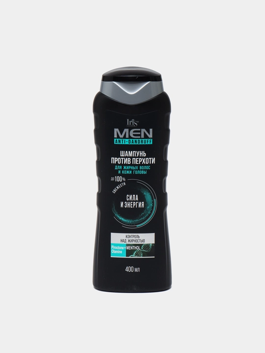 Shampun Iris Men, qazg'oqga qarshi yog' miqdorini nazorat qilish, 400 ml - 