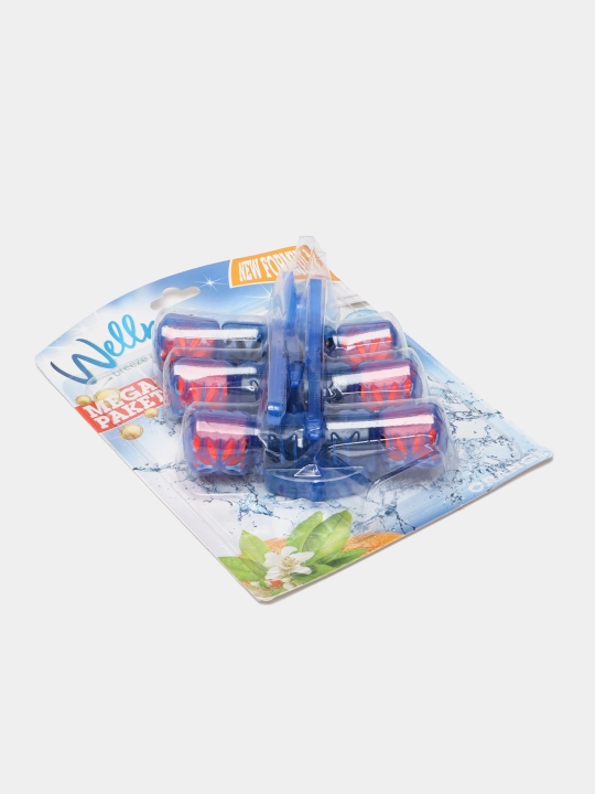 Блок ободок для туалета Wellnax Голубая вода, 3 * 50 г