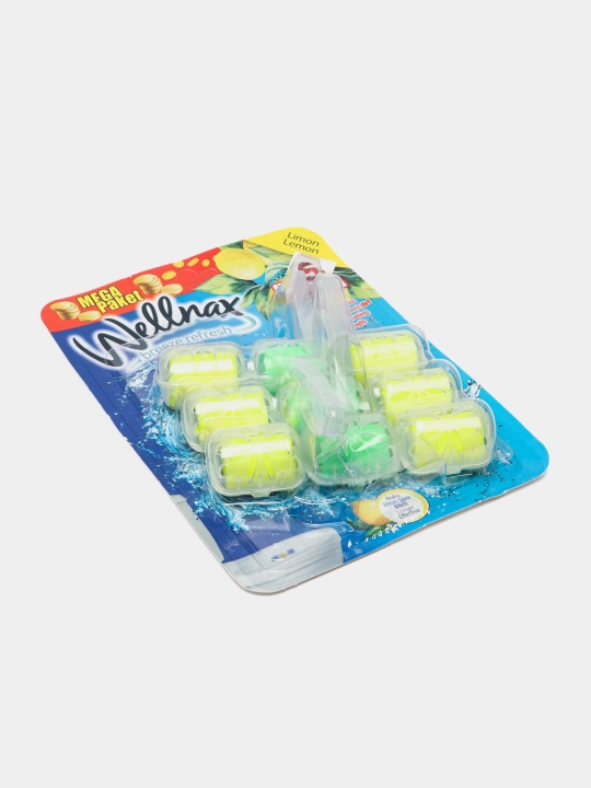 Блок для туалета Wellnax, Лимон, 3 x 57 г