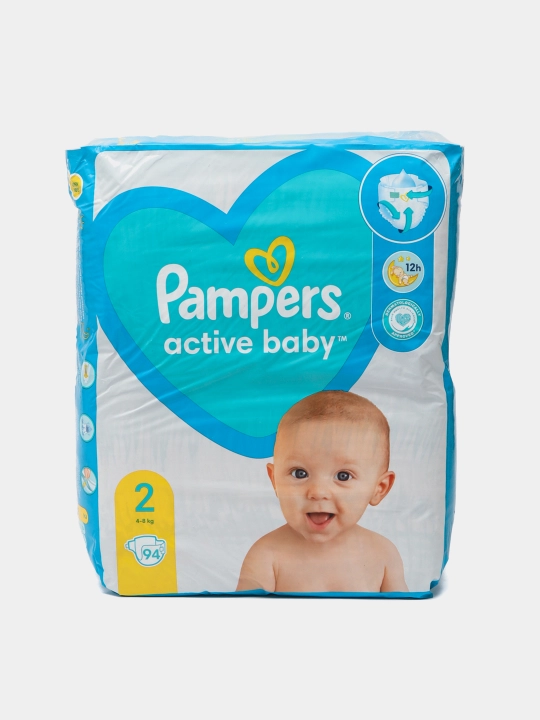 Подгузники для детей Pampers Active Baby 2 размер, 4-8 кг, 94 шт