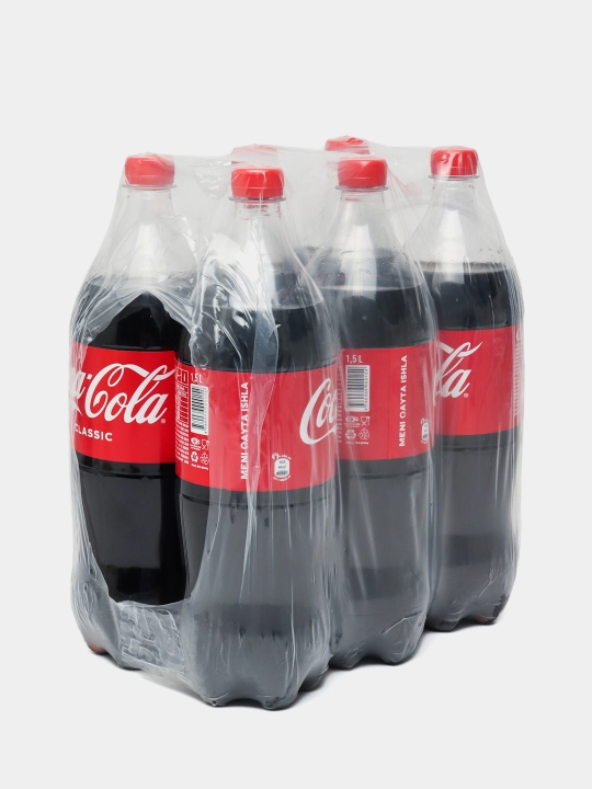 Gazlangan ichimlik Coca-Cola klassik, 1.5 litr * 6 dona