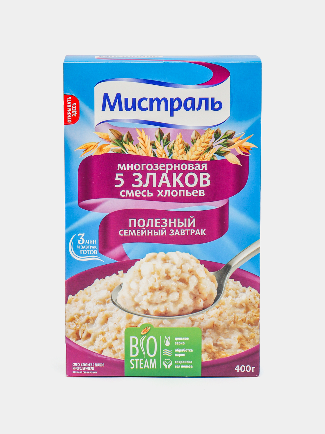 Купить Хлопья Мистраль Смесь 5 злаков, 400 г за 15000 сум с бесплатной ...