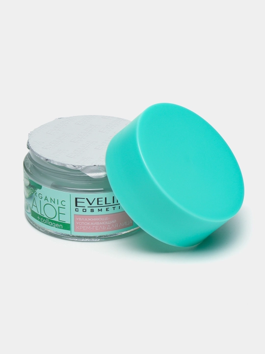Крем-гель для лица Eveline Organic Aloe + Collagen, увлажняющий, 50 мл