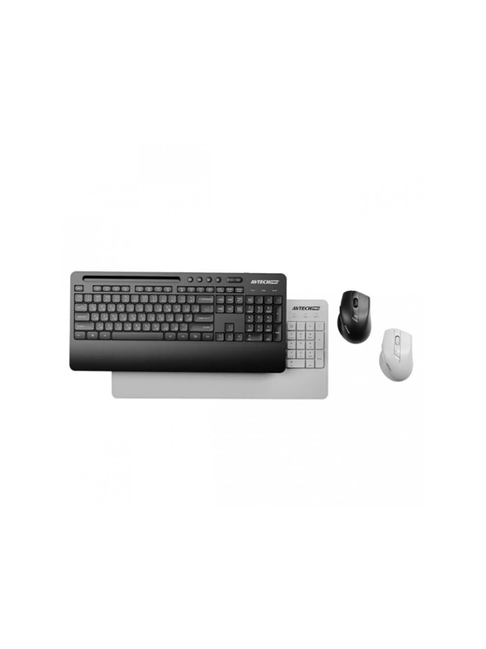 Беспроводной набор клавиатура и мышь Avtech Pro CW603, белый/черный ...