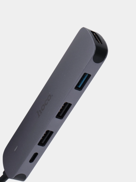 USB-hub adapter 5 tasi 1 da hoco. HB27 Type-C to HDMI+PD+USB3.0+USB2.0*2