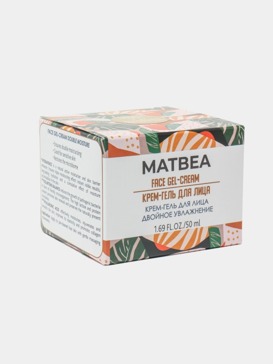 Крем гель для лица двойное увлажнение Bio World Matbea, 50 мл, уход за кожей лица