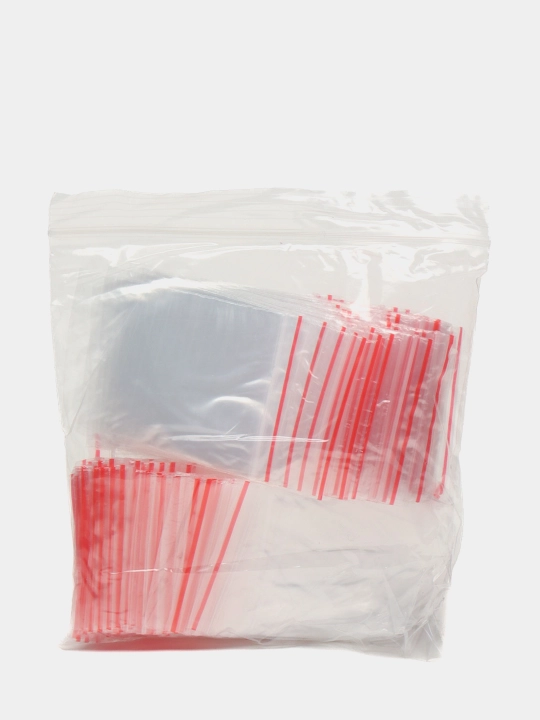 Zamokli paketlar Zip-lock, 100 dona