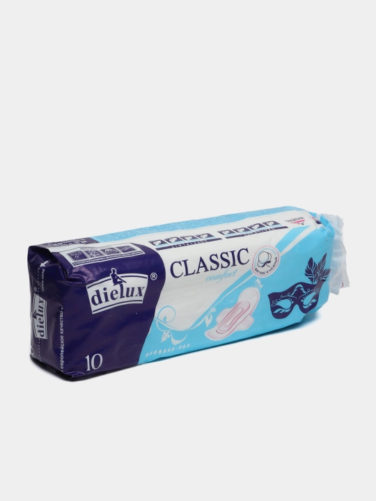 Ayollar uchun gigienik prokladkalar Dielux Classic Comfort, yumshoq, 10 dona
