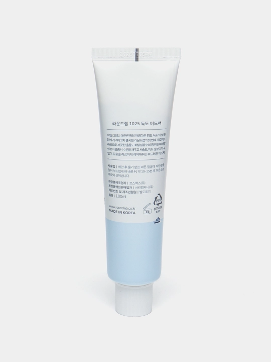 Barcha turdagi teri uchun tozalovchi loyli niqob Round Lab 1025 Dokdo Mud Pack, 100 ml