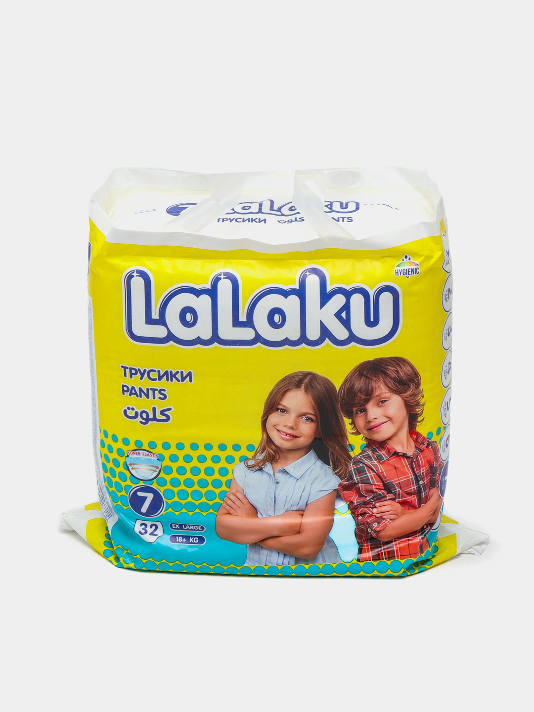 Детские подгузники-трусики Lalaku, 7 большой размер, 18+ кг, 32 шт ...