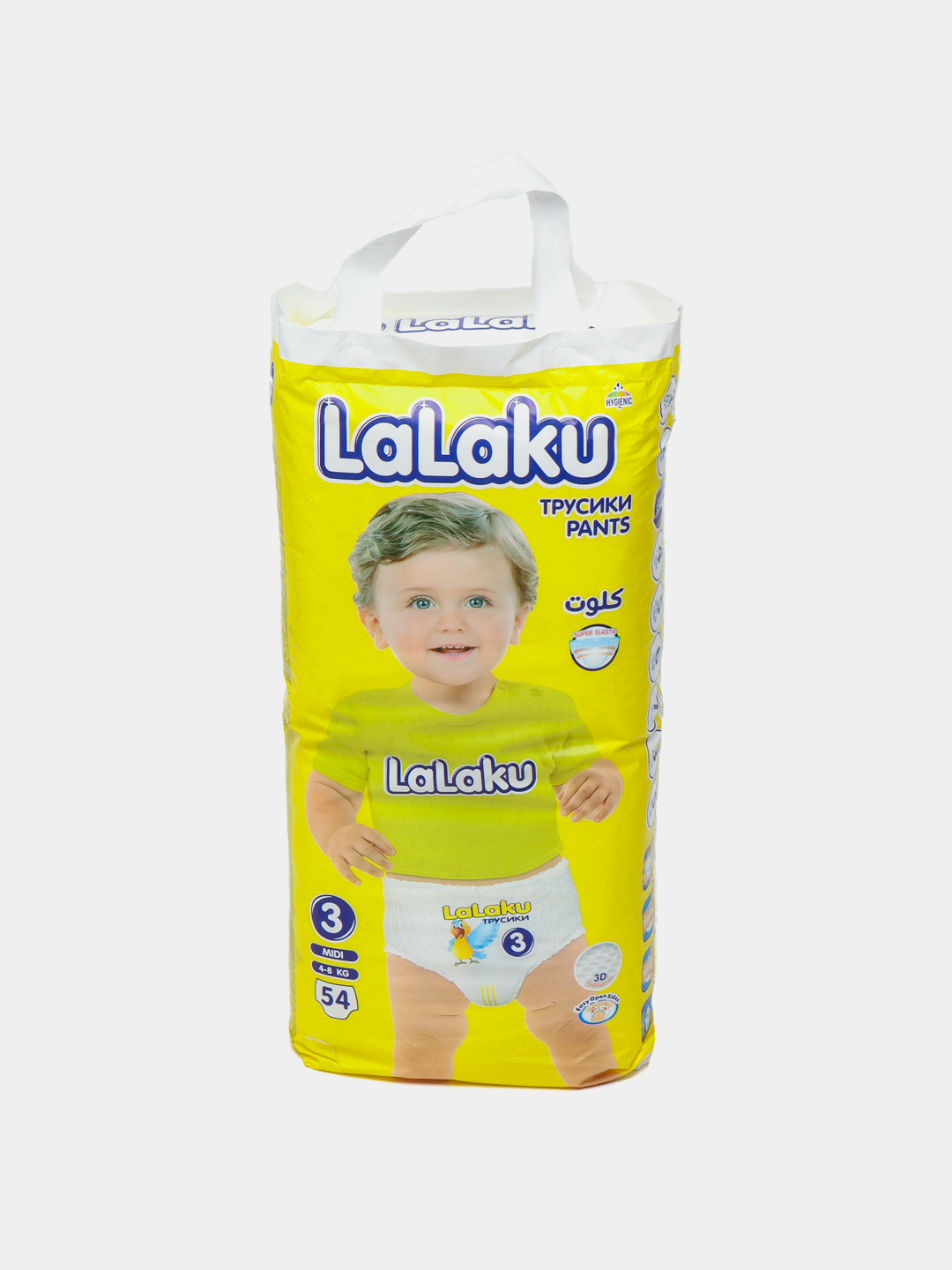 Трусики-подгузники Lalaku 3 Midi 4-8 кг, 54 шт купить по низким ценам в ...