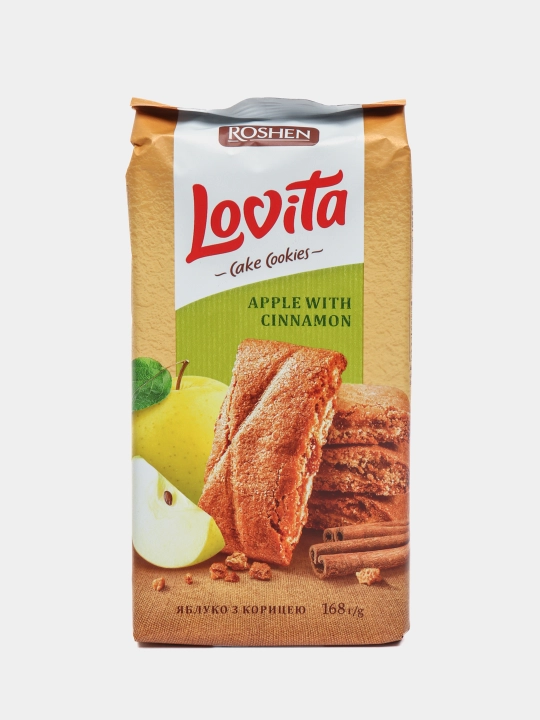 Печенье Lovita Cake Cookies Apple with Cinnamon, 168 г - 