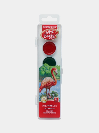 Akvarel bo'yoqlar ArtBerry, ultrabinafsha nurlaridan himoyasi bilan, 6 rang - 