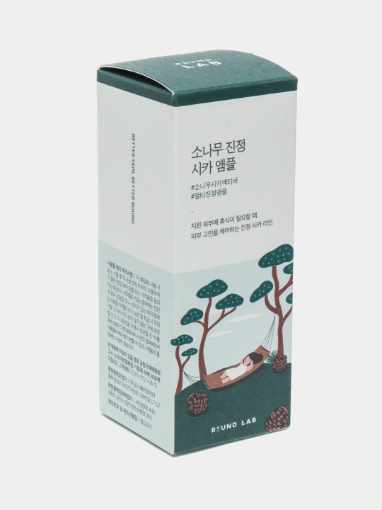 Akne muammoli ter uchun tinchlantiruvchi ampula Round Lab Pine Calming Cica Ampoule, 30 ml