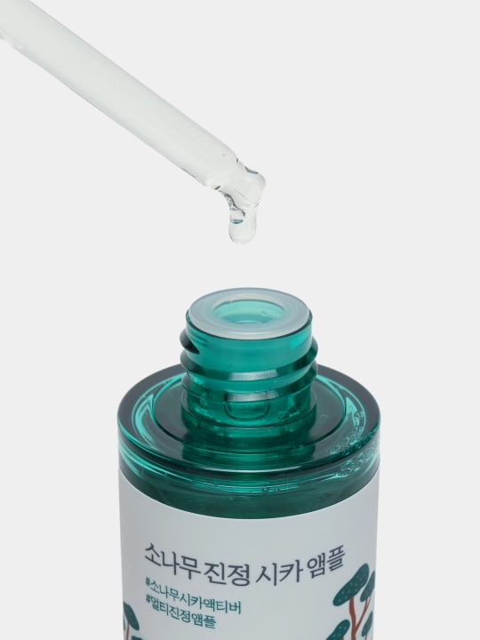 Akne muammoli ter uchun tinchlantiruvchi ampula Round Lab Pine Calming Cica Ampoule, 30 ml