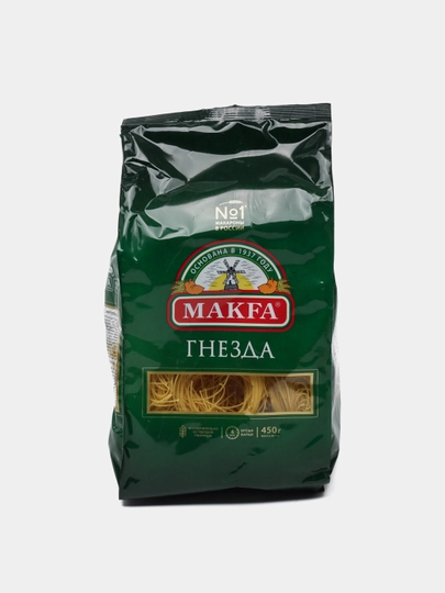 Макароны MAKFA 291-4 Капеллини Вермишель тонкая Гнезда, 450 г — GROCERY-P004A36