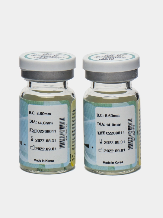 CL21 GREEN -9.00 Контактные линзы для зрения, зеленые, BC 8.6, DIA 14.0, 12 месяцев