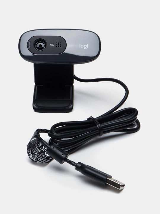 Logitech C270 HD veb-kamerasi autofocus konferentsiya qo'ng'iroqlari uchun silliq