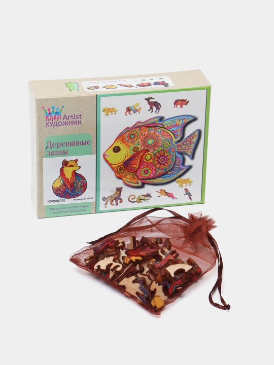 Yog'ochli pazzl Tulki K5008, A5, 21 * 14. 8 sm - 